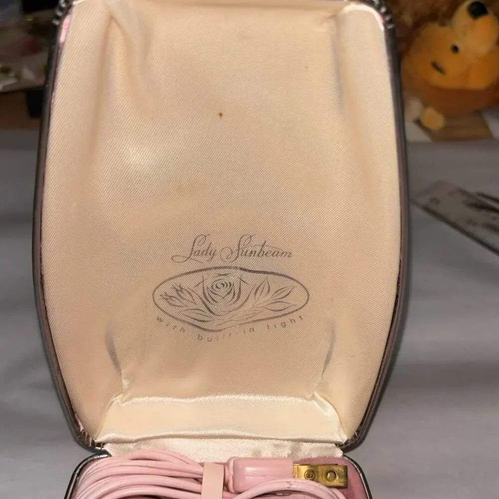 Lady Sunbeam Vintage Pink Electric Razon in Original Case Vanity Decor Cottage